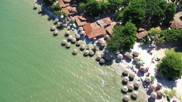 Ilha de Itamaracá -  Coroa do avião - Forte Orange - Igarassu - Visto de Cima com drone 4k - Pernambuco - Brasil