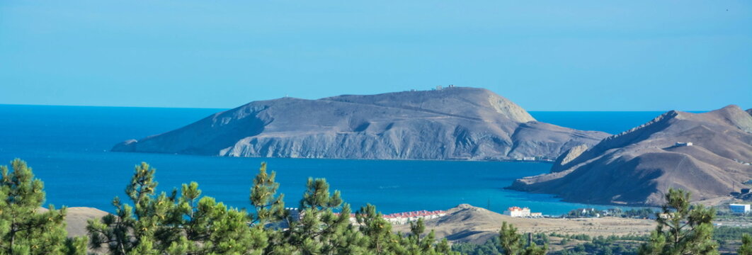 View of Koktebel Bay and Mount Karadag