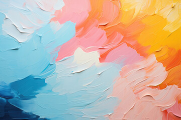 strokes of colorful oil paints as background