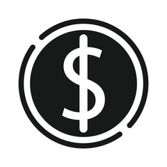 dollar icon design in flat style