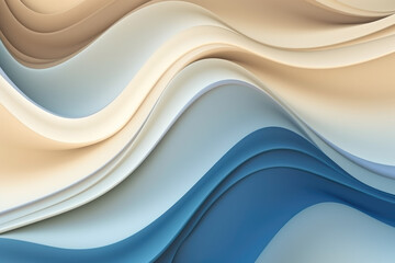 Obraz premium Abstract background with smooth lines in light brown and blue colors