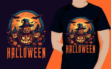 halloween party  with pumpkin t shirt design