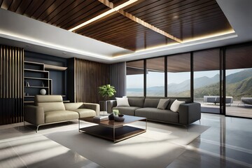 Naklejka premium living room interior