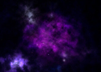 Naklejka premium Star field in space and a nebulae