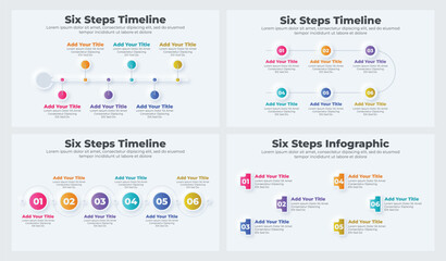 Vector set of business infographic steps or options