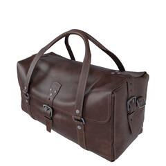 Leather bag isolated on transparent