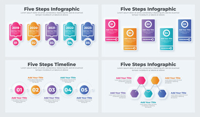 Vector business infographic elements collection