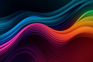 Fototapeta premium Colorful abstract background with vibrant wavy lines