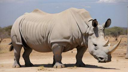 Fototapeta premium rhino in the zoo
