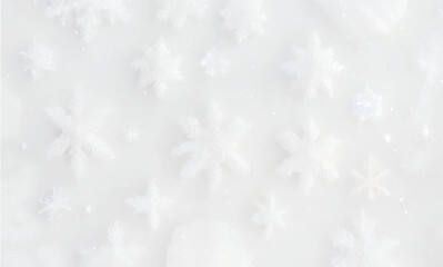 Frost pattern background. Frozen texture in winter (vector ice crystals) with snowflakes. Snowy sparkle Christmas background