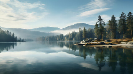 Peaceful Lake Reflection