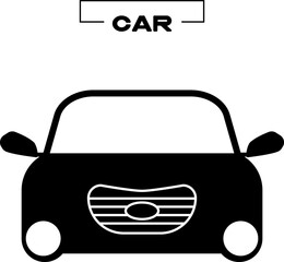 black car icon city road auto symbol