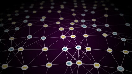 Animation of data processing and numbers over email envelope icons. Global online security, business, finance, computing and data processing concept digitally generated video. - Powered by Adobe