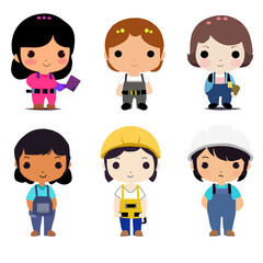 Chibi worker icons