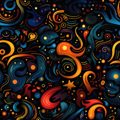 Fototapeta premium Trendy abstract repeat pattern