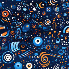 Trendy abstract repeat pattern