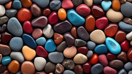 Fototapeta na wymiar Seamless Colorful Wet Stones Texture