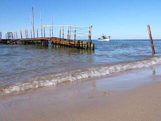 fishing boat in the sea, Western Poland