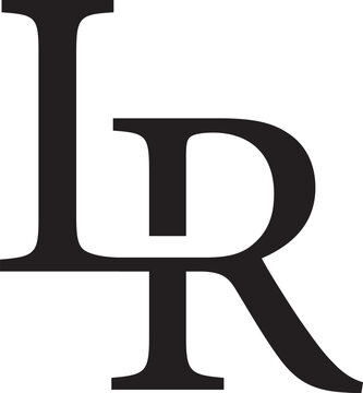 LR or LRD letter modern logo design