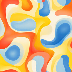 Abstract modern shapes repeat pattern minimal retro