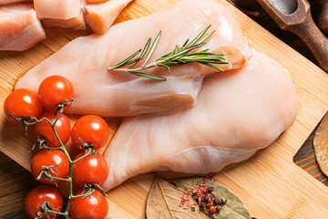 fresh chicken fillet with herbs and spices