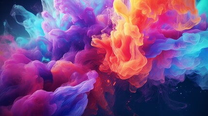 Fototapeta premium Colorful smoke floating in the air