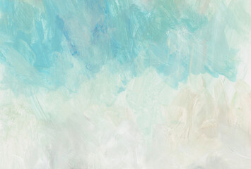 Art Watercolor and Acrylic hand drawn smear blot painting. Abstract texture neutral pastel color stain copy space background.