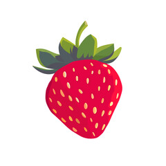 Strawberry. Vector illustration of a berry in a flat style.