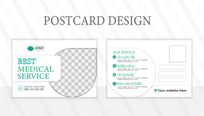 Postcard design template. Postcard real estate, business postcard, postcard template, post card, postcard layout