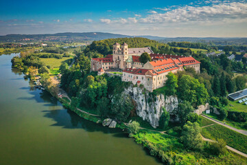 Fototapeta na wymiar Benedictine abbey in Tyniec by the Vistula River, Poland