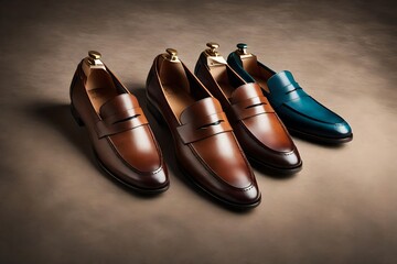 A pair of stylish loafers, showcasing classic design and fine leather.
