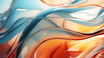 Colorful Wavy Liquid Background. 3D and Realistic Abstract Background