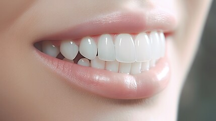 Fresh smile of woman with healthy teeth, close up image, conceptual.Dental care. Dentistry concept.