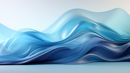 Ombre blue curve on a light blue background vector.