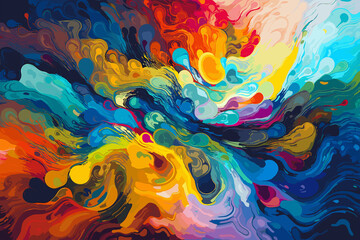 Abstract painting with vibrant colors . Fantasy concept  background