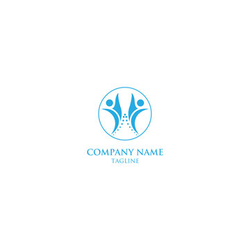 human health care logo, physiotherapy logo, human happy logo