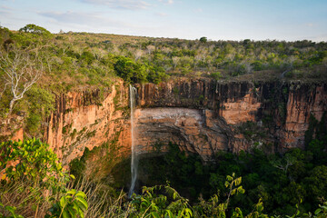 Waterfall Bride Veil Chapada Dos
