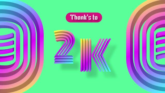 Thank you 2k with abstract background