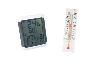 one analogue and one digital thermometer
