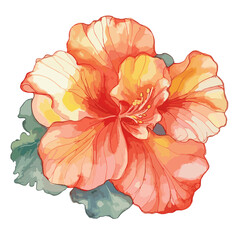 Begonia Watercolor , Graphic , Illustration, Watercolor PNG