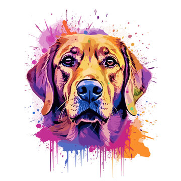 A Dog watercolor , Graphic , Illustration, Watercolor PNG