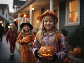 Girl Asking For Candy Halloween
