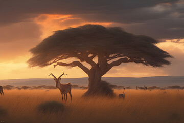 silhouette of a tree regenerative AI by Aquiles Orfei