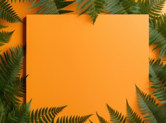Vivid background with fern leaves
