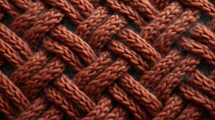 close up of knitted wool