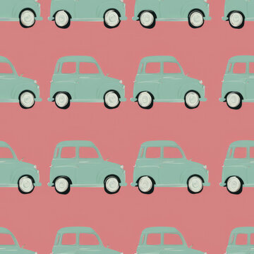 Cars repeat pattern cartoon collection