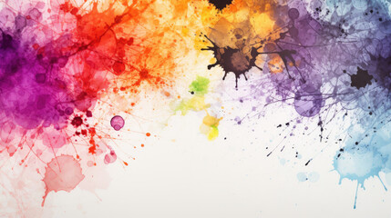 abstract watercolor background with watercolor splashes with copy space