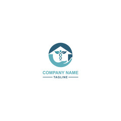Medical House Logo Template Design Vector and health home logo