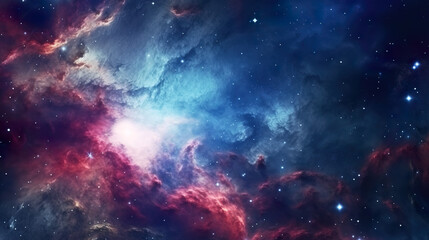 Vibrant cosmic nebula with stars in the night sky, embodying the wonders of space, astronomy, and the background of a supernova wallpaper - obrazy, fototapety, plakaty