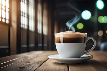 Selbstklebende Fototapeten cup of coffee AI Generated © Umail